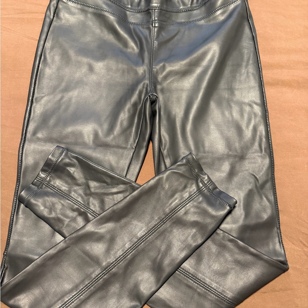 Blank NYC Shiny Black Faux Leather Jeggings